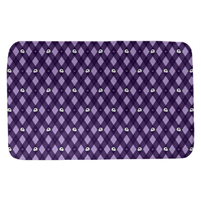 Tapis de bain argyle crânes Avicia