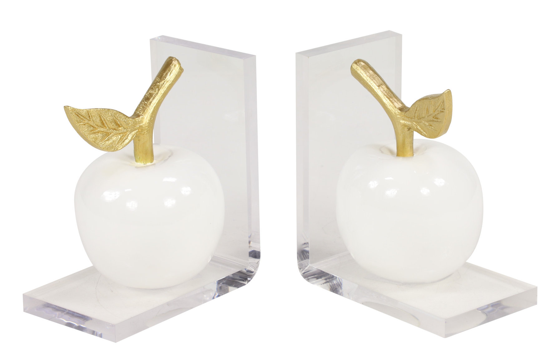 Alcott Hill® Metallic Apple Bookends & Reviews | Wayfair