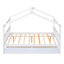 Lit double pleine grandeur en bois avec tiroirs, blanc
