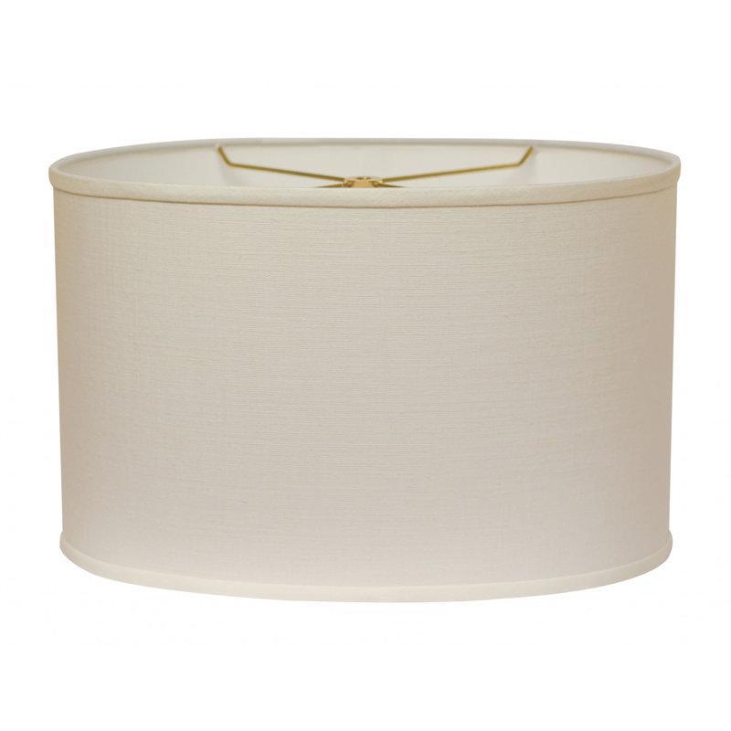 White Linen Oval Lamp Shade