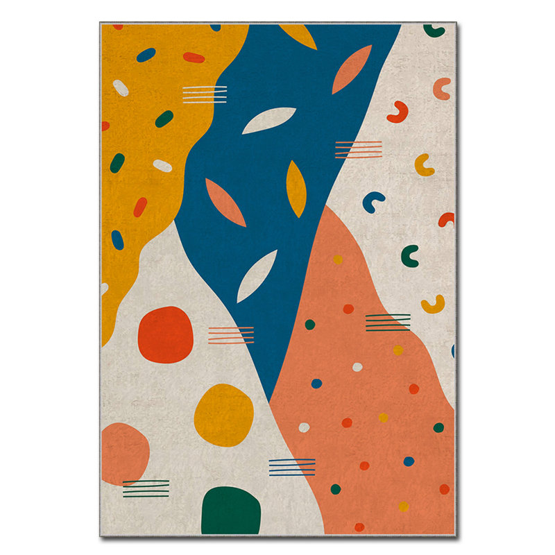 Luxurious Non-Slip Area Rug, 4.0 x 5.9 Feet, 100% Polyester, 740g/m² | Velvet Fabric with Digital Print | Easy-Clean Laminated Sponge Underside, Machine Washable | Perfect for Living Room, Bedroom & Home Decor