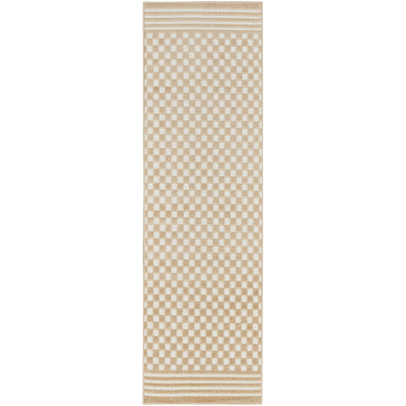 Tapis taupe Ebern Designs, Tapis de couloir 2 pi x 6 pi