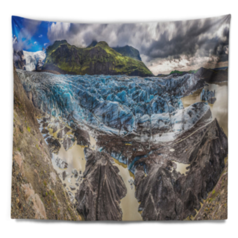 Tapisserie panoramique du glacier vatnajokull Landscape, H 32 po x l 39 po