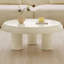 80CM Round Cream White Coffee Table