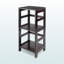 Étagère de rangement autoportante dorée à deux niveaux Dorian, H 28,97 po x l 13,12 po x P 10,95 po-1128528901