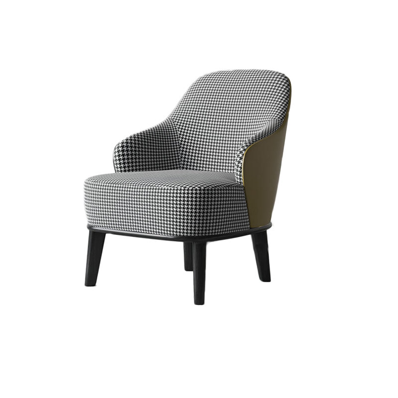 Myrisa Upholstered Accent Chair, Black/Brown