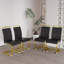 Ensemble de 4 fauteuils d'appoint rembourrés en cuir synthétique 22 x 17 x 39 po Modern