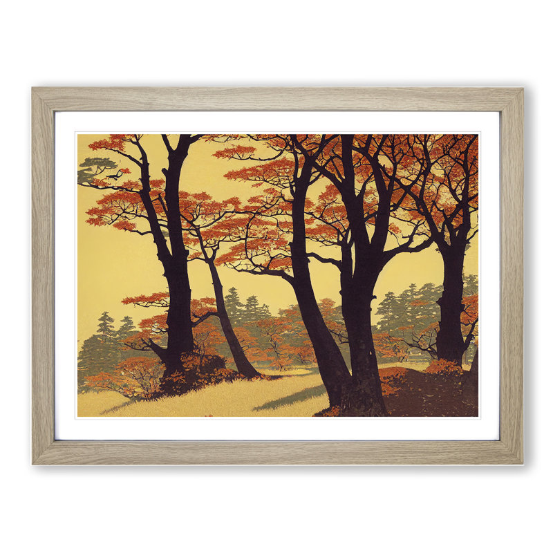 A Traditional Autumn Forest - Framed Print, Oak, 46cm H x 64cm W x 2cm D
