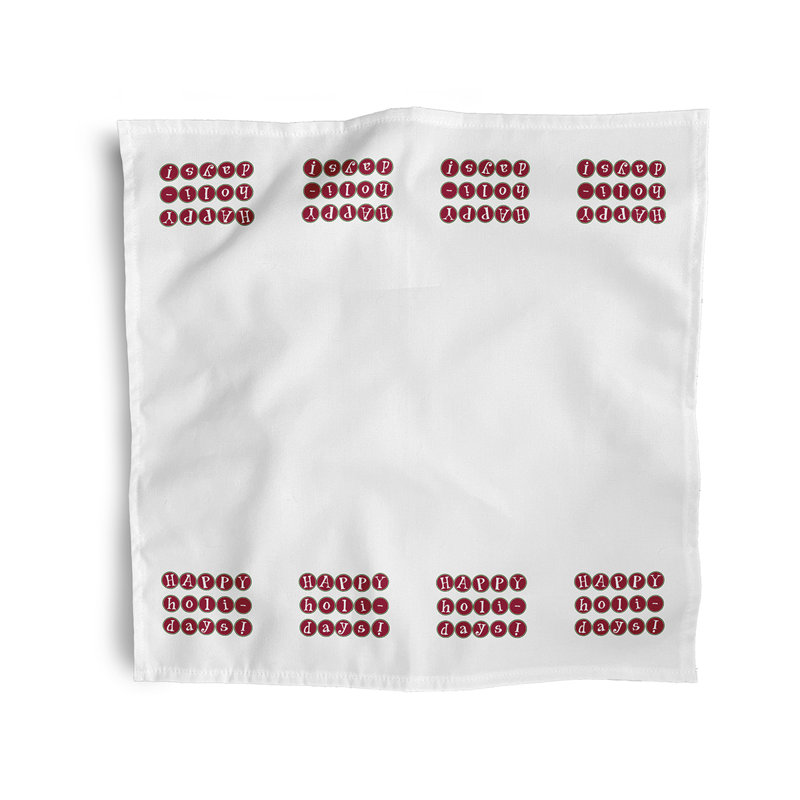 Moey Happy Holidays Too Napkins, Red