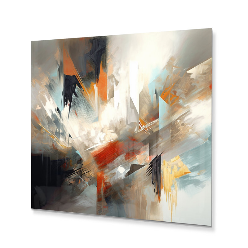 Cubic Abstract Mixed Colors IV Metal Wall Décor, 36" H x 36" W x 1" D