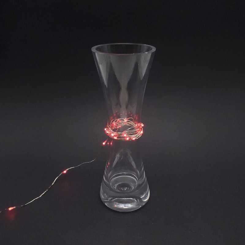 Battery Operated LED Fairy String Lights - 2 Count, Red