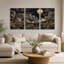 Ensemble de 3 toiles murales Moonlit-988211726
