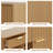 60" Fluted Wine Bar Cabinet, Modern Liquor Whiskey Coffee Station with Wine Rack and Glass Holder, Bar Hutch Adjustable Shelves, Coffee Bar Cabinet for Living Room, Kitchen, Entryway-619826446