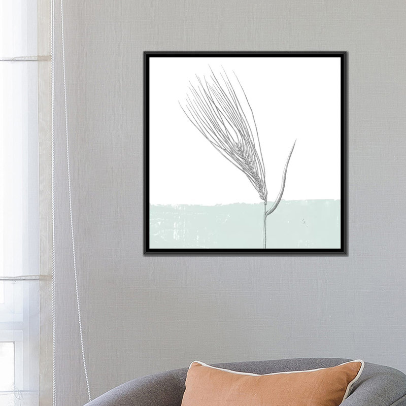 « orge », impression sur toile, H 18 po x l 18 po x P 1,5 po, Toile encadrée noire, Pas de tapis