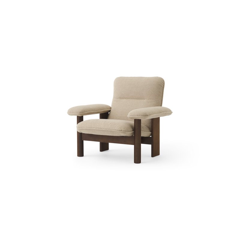 Brasilia Lounge Chair, Walnut, Bouclé 02 Acrylic