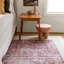 Tapis oriental rose / marron lavable à la machine-68183710
