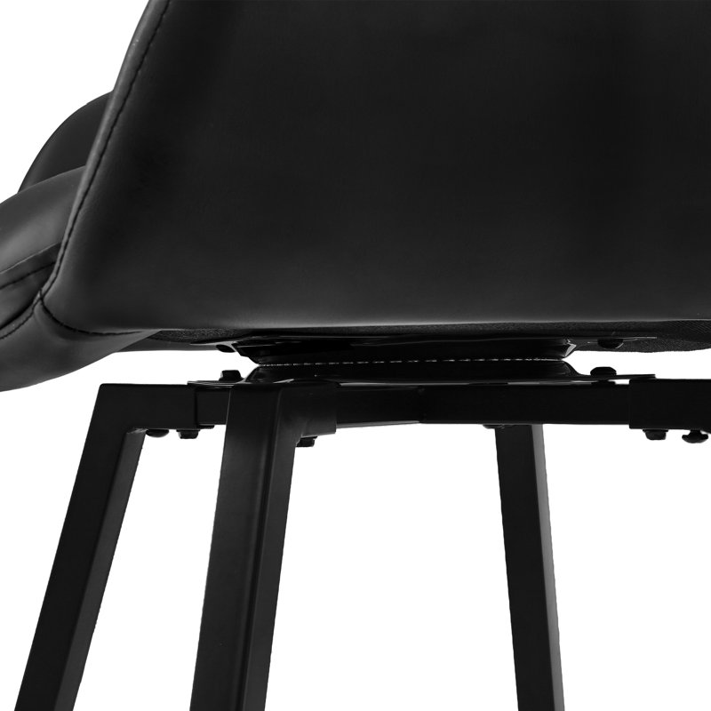 Nicola Urban Comfort Upholstered Island Chairs, 4, Black/Faux Leather