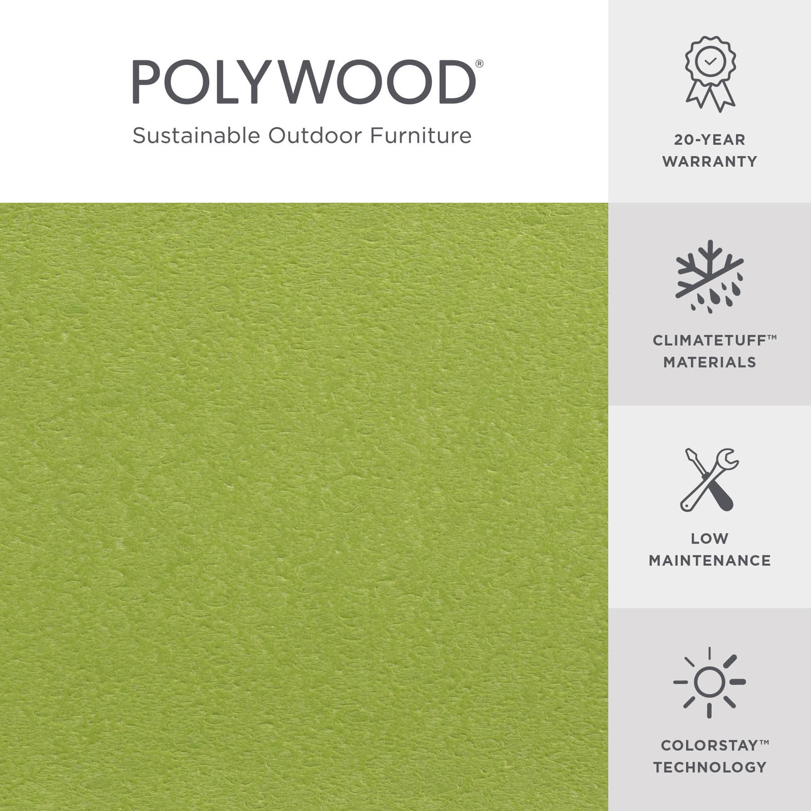 POLYWOOD® Palm Coast Patio Bar Stool, Lime