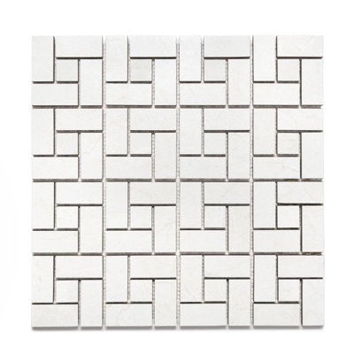 Cordoba Soft Matte Porcelain Pinwheel Mosaic Floor and Wall Tile