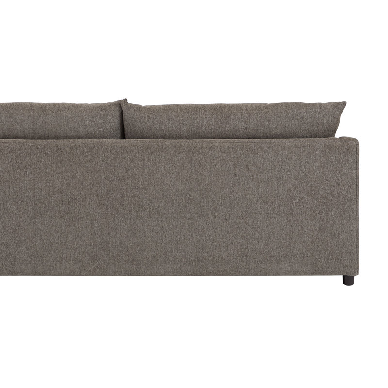 13950Sec Sofa & Chaise Sectional, Dexter Fern Polyester, Margo Charcoal