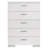 Clapp 5-drawer Bedroom Chest White High Gloss