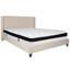 Lit plateforme tapissier capitonné Aluino avec matelas à ressorts ensachés en mousse viscoélastique-262001768-262001769