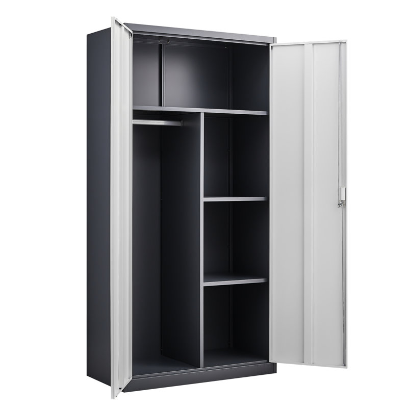 Métal gris avec garde-robe