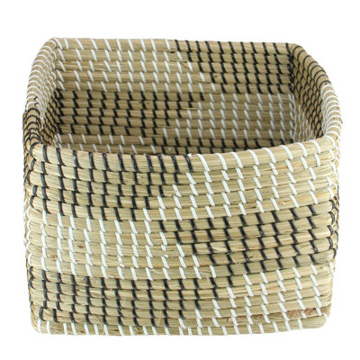 12.5'' Brown Woven Accent Christmas Seagrass Basket