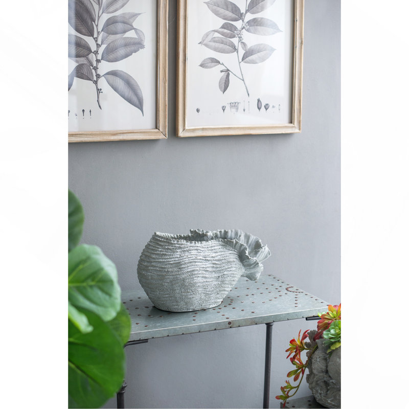 Jardinière en ciment 14,2 x 7,9 x 7,9 po, intérieur / extérieur