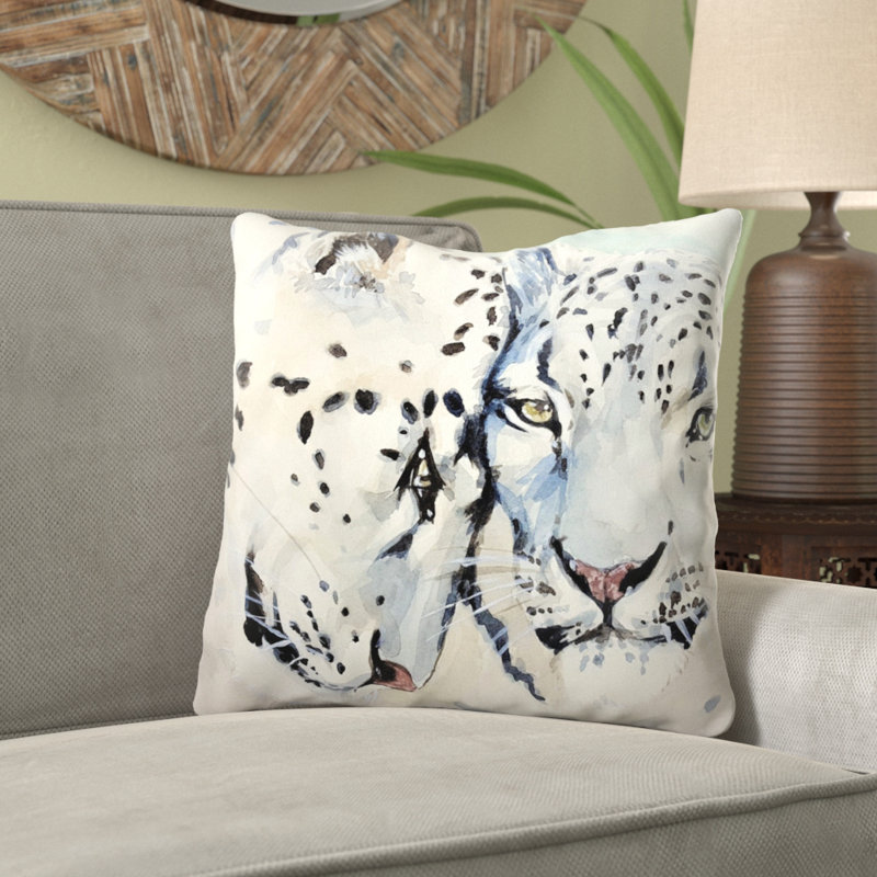  Coussin Leopard, Microsuède, Intérieur