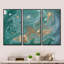 Nature verte et marbre doré - ensemble d'art mural sur toile Glam-112024773-111760697