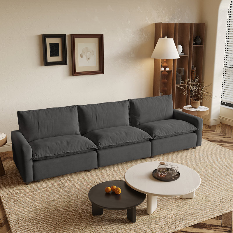 3-piece Upholstered With 3-proof Fabric, Power Recliner & Heating Cushion, Gray Linen