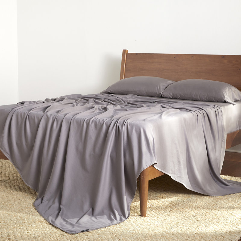 Ensemble de draps en coton Bedgear, Simple, Gris
