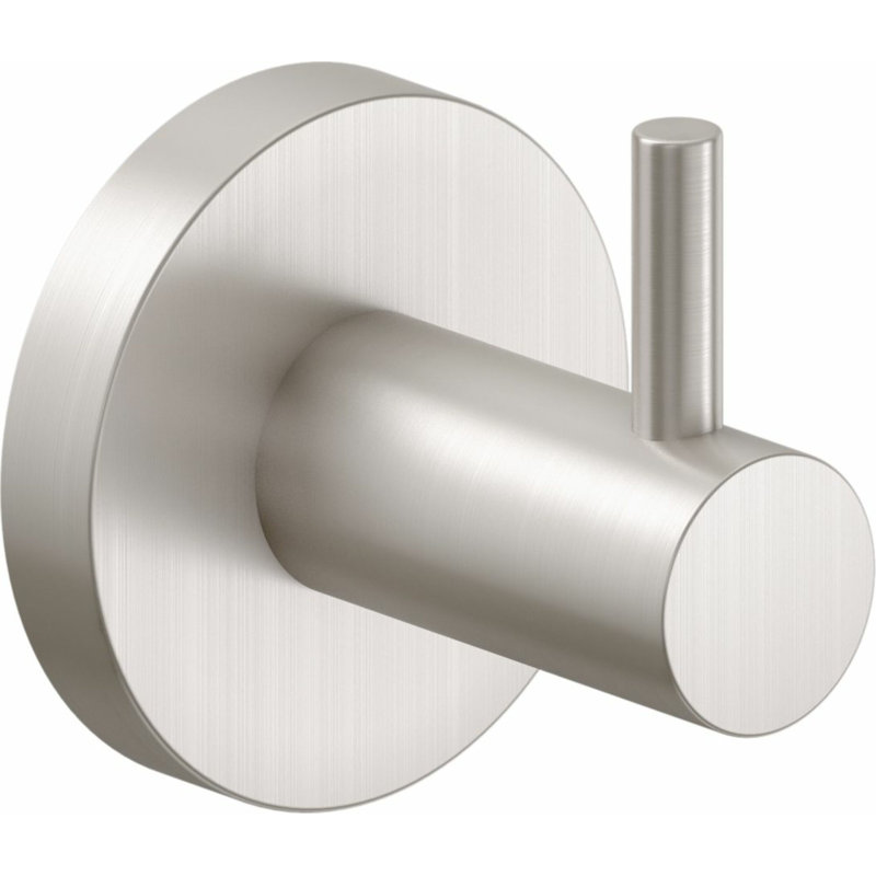 D Street Robe Hook, Polished Brass Uncoated