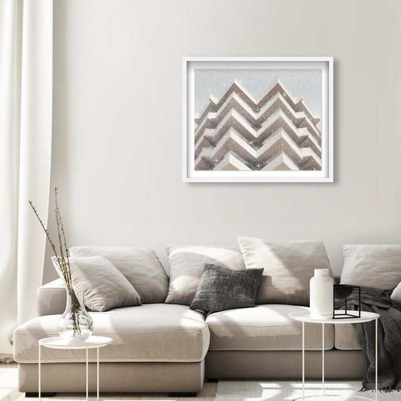 Geometric Pulse II Framed Graphic Art, 25.5"H x 31.5"W, White Shadowbox