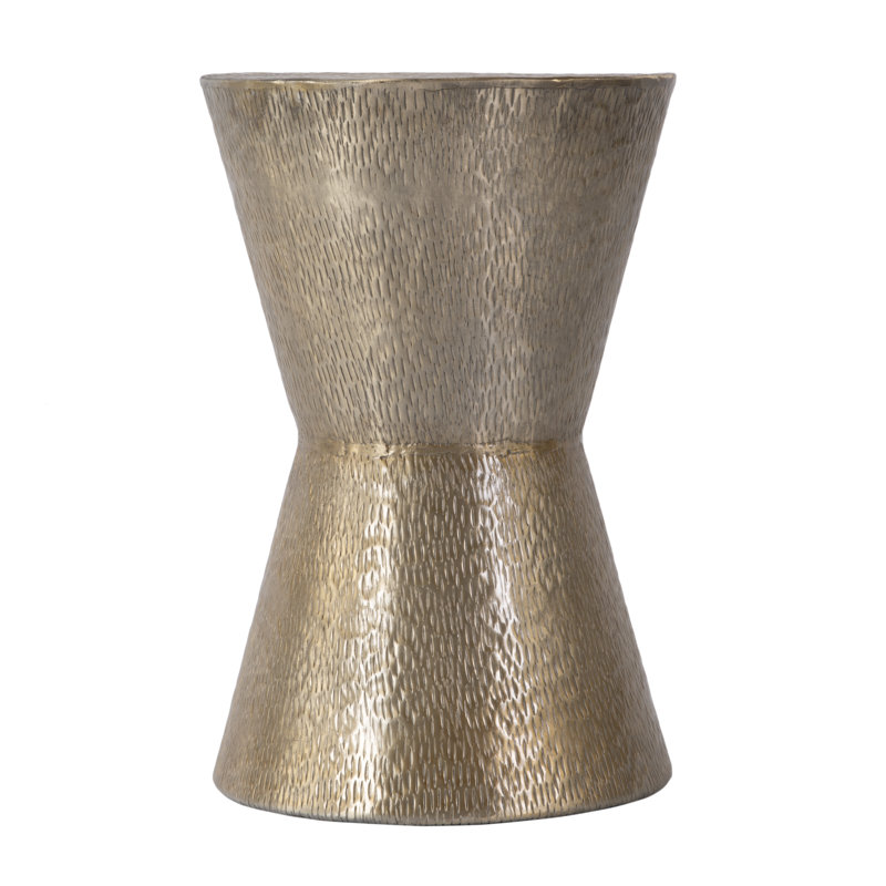 Flen 12 in. W Round Aluminum Modern End Table