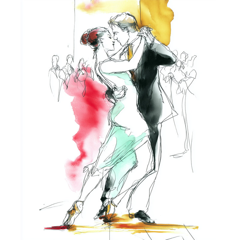 «Tango Passion», art mural sur toile tendue