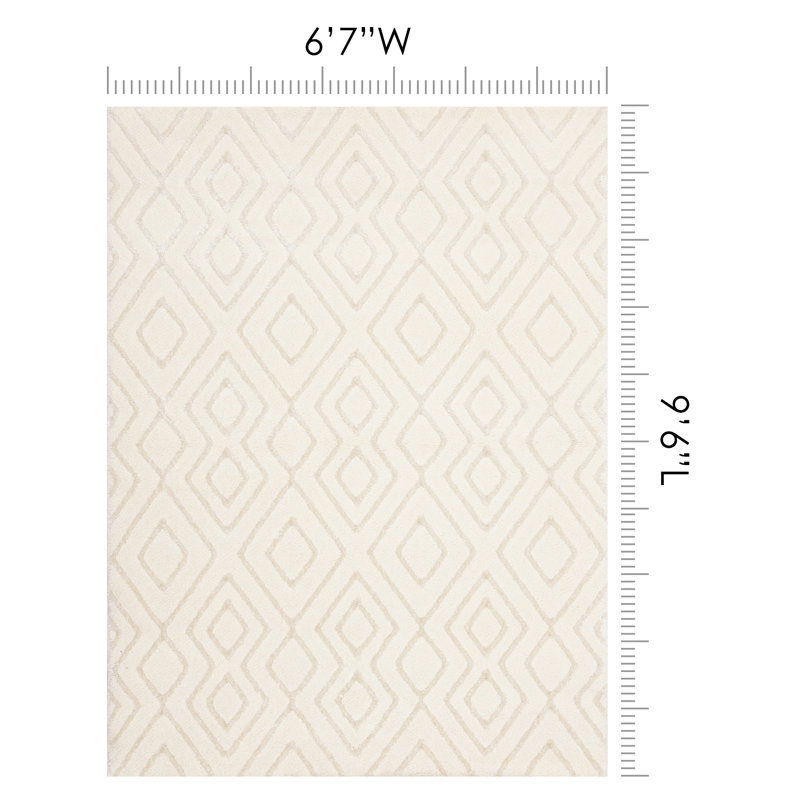Tapis intérieur crème Dilmore, Rectangle 6 pi 7 po x 9 pi 6 po