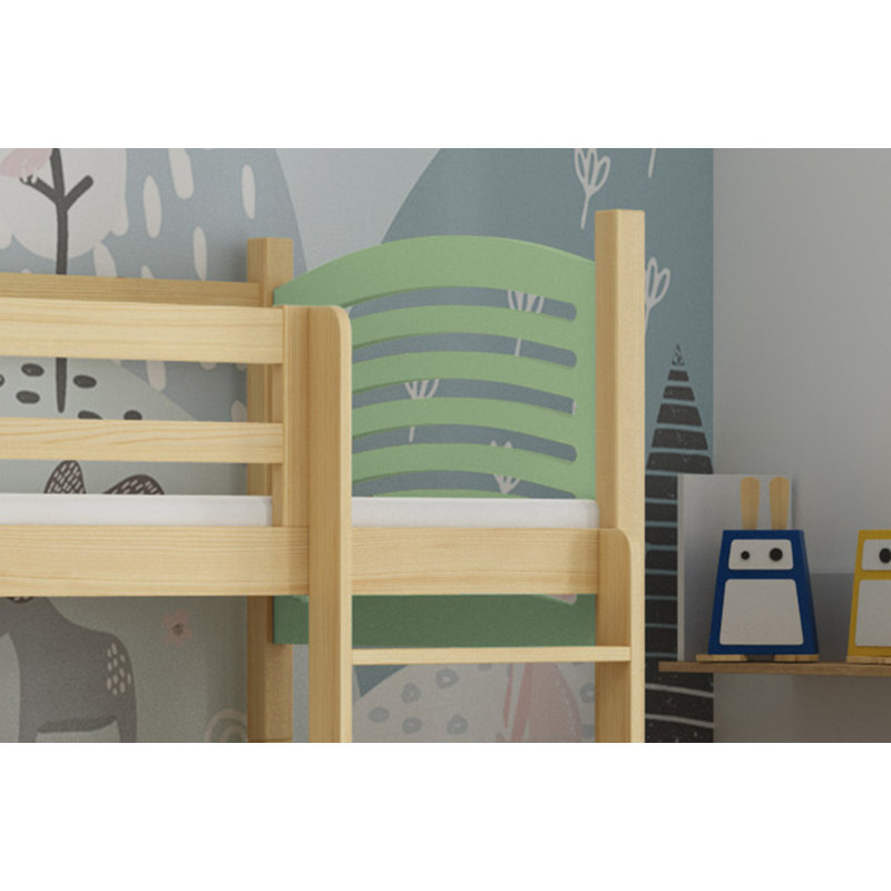 Kal-el European Toddler (80 X 180cm) Bunk Bed with Storage Included with Built-in Ladder Included with Trundle Included