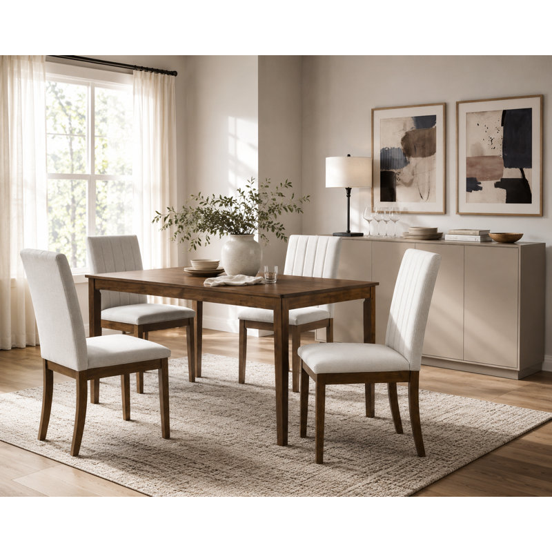 Claudette Solid Wood Dining Table