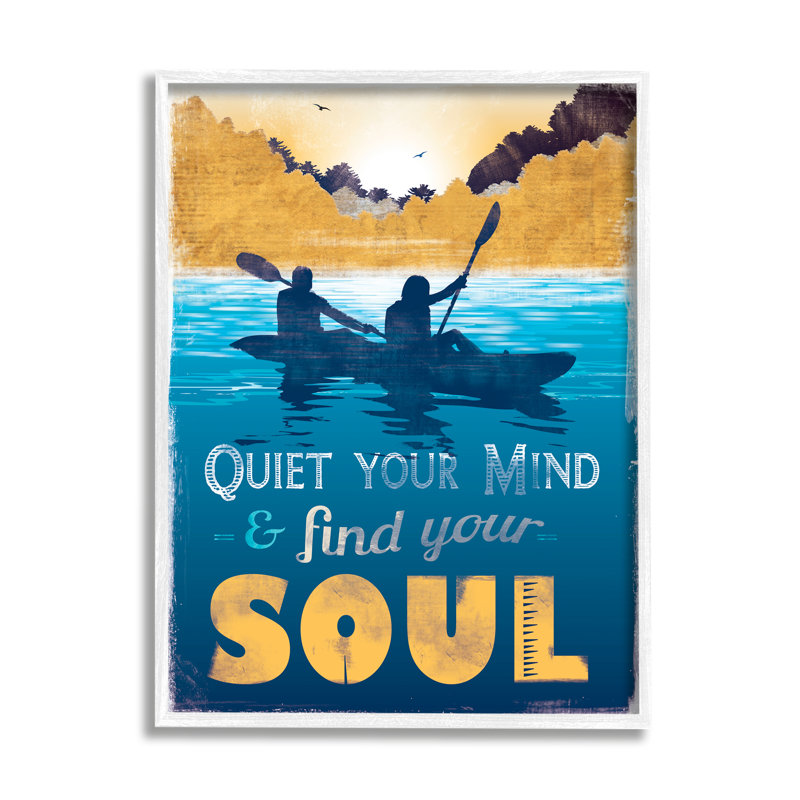 «Stupell Industries Find Your Soul», art giclée encadré par Judi Bagnato, H 14 po x l 11 po x P 1,5 po