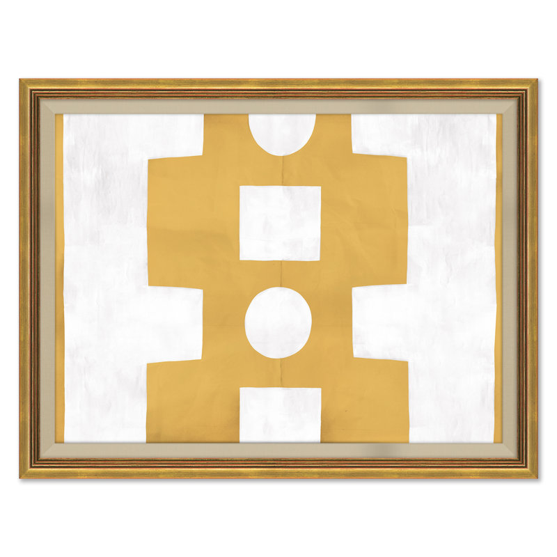 Yellow And White Abstract (var. 2) Print