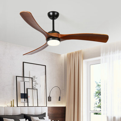 52 "3 Solid Wood Leaf Ceiling Fan Lights