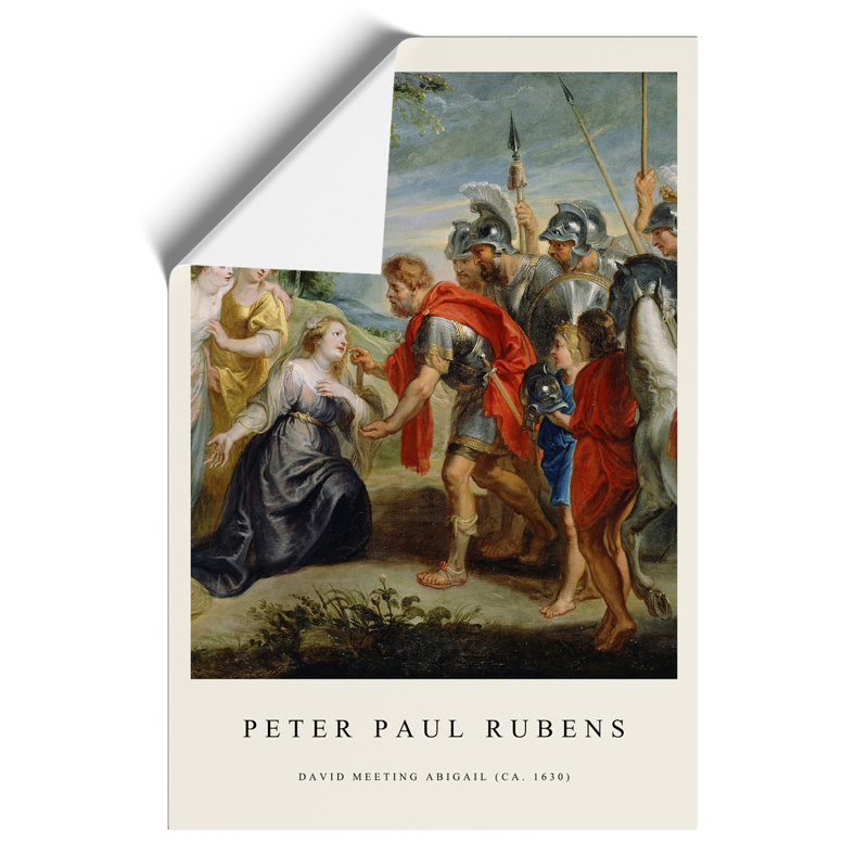 Abigai And David by Peter Paul Rubens - No Frame Painting, 59cm H x 42cm W x 0.1cm D