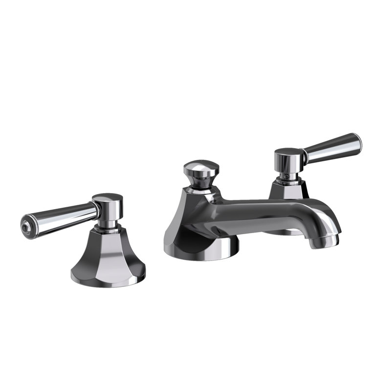 Metropole Widespread Bathroom Faucet with Drain Asssembly, Midnight Chrome