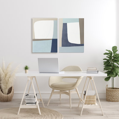 Minimal Natural Flow 2pc Canvas Set, design by Hannah Dawson