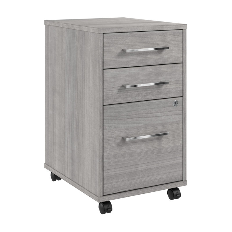Hustle 16'' Wide 3 -Drawer Mobile File Cabinet, Platinum Gray