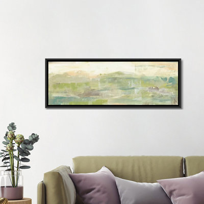 «Greenery Horizon Line III» par Jennifer Goldberger, reproduction sur toile tendue sur châssis