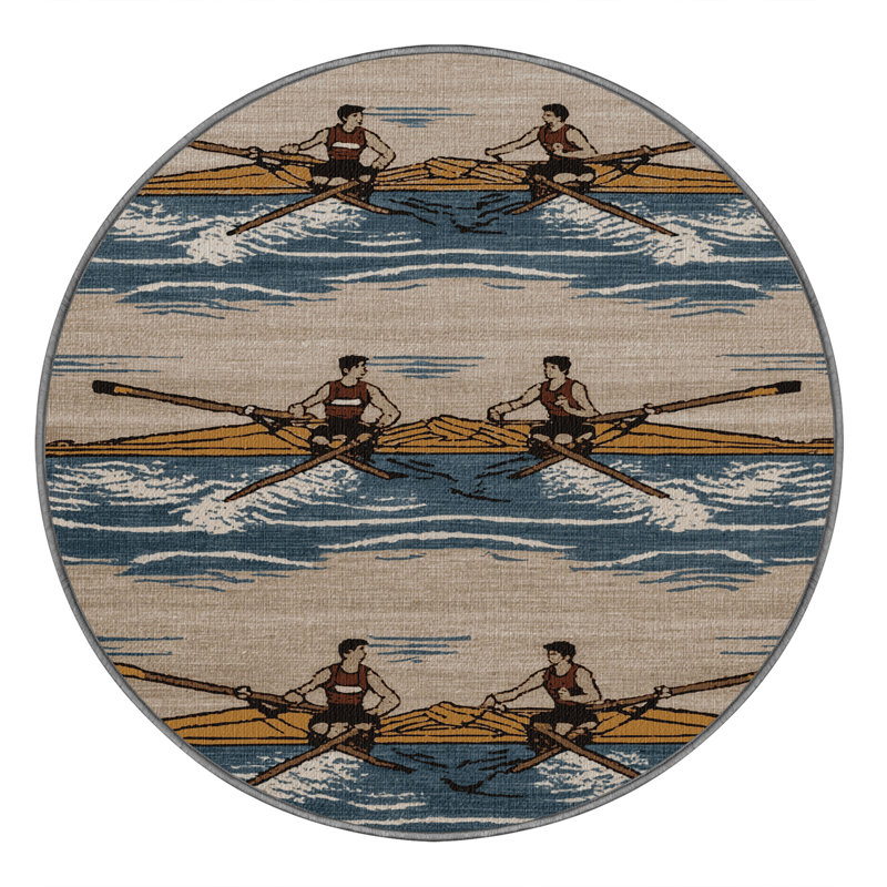  Tapis lavable sport d'aviron, Rond 3 pi x 3 pi