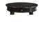 Table de bout ronde, table d'appoint avec 1 tiroir et tablette de rangement ouverte